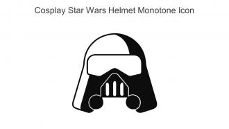 Cosplay Star Wars Helmet Monotone Icon In Powerpoint Pptx Png And Editable Eps Format