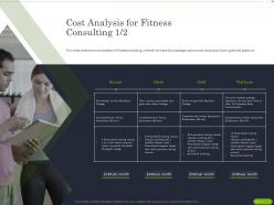 Cost analysis for fitness consulting evaluation ppt powerpoint presentation icon
