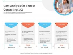 Cost analysis for fitness consulting gold office fitness ppt designs