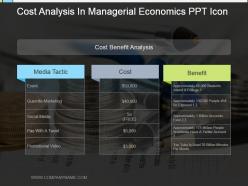 Cost analysis in managerial economics ppt icon
