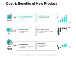 Cost and benefits of new product revenue increasing ppt powerpoint presentation slides