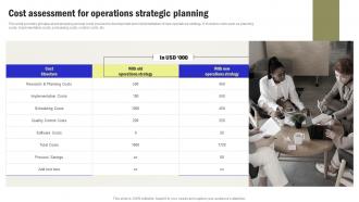 Cost Assessment For Operations Strategic Streamline Processes And Workflow With Operations Strategy SS V