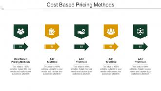 Cost Based Pricing Methods Ppt Powerpoint Presentation Gallery Example Cpb