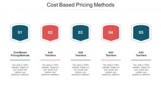 Cost Based Pricing Methods Ppt Powerpoint Presentation Summary Samples Cpb