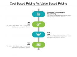 Cost based pricing vs value based pricing ppt powerpoint presentation model background cpb