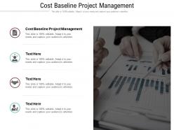 Cost baseline project management ppt powerpoint presentation layouts inspiration cpb