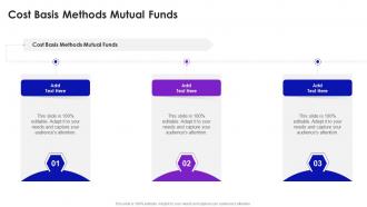 Cost Basis Methods Mutual Funds In Powerpoint And Google Slides Cpb