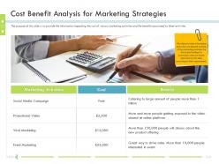 Cost benefit analysis for marketing strategies firm guidebook ppt slides