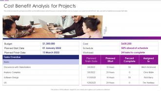 Cost Benefit Analysis For Projects Quantitative Risk Analysis