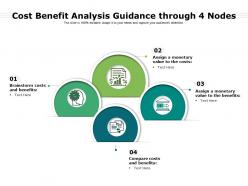 Cost benefit analysis guidance through 4 nodes