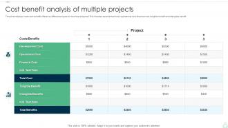 Cost Benefit Analysis Of Multiple Projects