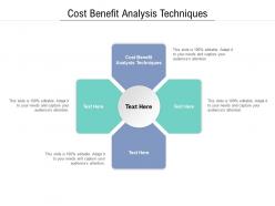 Cost benefit analysis techniques ppt powerpoint presentation model ideas cpb