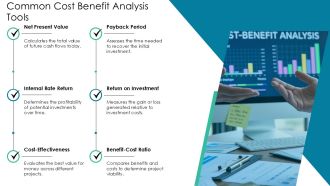 Cost Benefit Analysis Tools For Project Evaluation PPT Structure AT Customizable Compatible