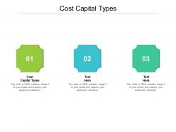 Cost capital types ppt powerpoint presentation layouts deck cpb