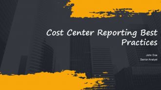 Cost Center Reporting Best Practices PPT Designs AT