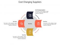 Cost changing suppliers ppt powerpoint presentation show master slide cpb