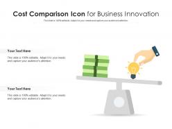 Cost comparison icon for business innovation