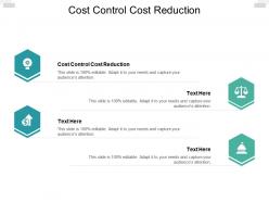 Cost control cost reduction ppt powerpoint presentation infographic cpb