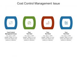 Cost control management issue ppt powerpoint presentation infographic template graphics cpb