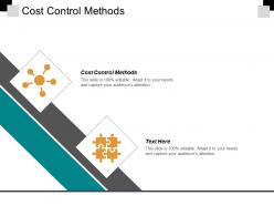 Cost control methods ppt powerpoint presentation gallery show cpb