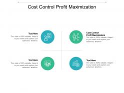 Cost control profit maximization ppt powerpoint presentation gallery background image cpb