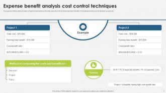 Cost Control Techniques Powerpoint Ppt Template Bundles Editable Colorful