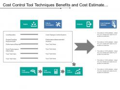 Cost control tool techniques benefits and cost estimate updates