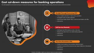 Cost Cut Down Measures For Banking Operations Strategic Improvement In Banking Operations