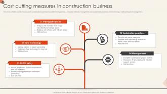 Cost Cutting Measures In Construction Business