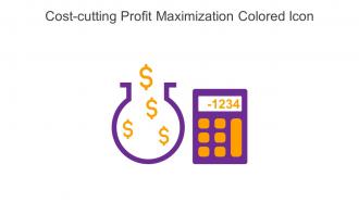 Cost Cutting Profit Maximization Colored Icon In Powerpoint Pptx Png And Editable Eps Format