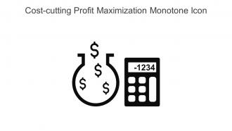 Cost Cutting Profit Maximization Monotone Icon In Powerpoint Pptx Png And Editable Eps Format