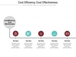 Cost efficiency cost effectiveness ppt powerpoint presentation show layout cpb