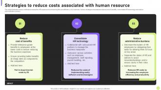Cost Efficiency Strategies For Reducing Strategies To Reduce Costs Associated With Human Resource