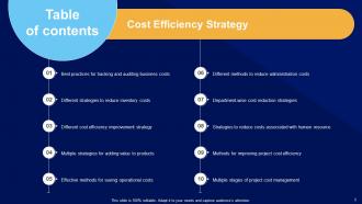 Cost Efficiency Strategy Powerpoint PPT Template Bundles Attractive Multipurpose