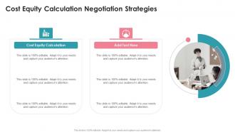 Cost Equity Calculation Negotiation Strategies In Powerpoint And Google Slides Cpb