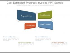 Cost estimated progress invoices ppt sample