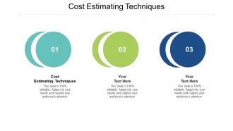 Cost estimating techniques ppt powerpoint presentation professional outfit cpb