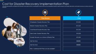 Cost For Disaster Recovery Implementation Plan Disaster Recovery Implementation Plan