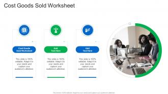 Cost Goods Sold Worksheet In Powerpoint And Google Slides Cpb