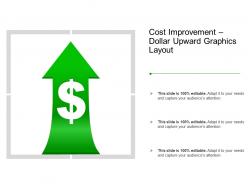 Cost improvement dollar upward graphics layout