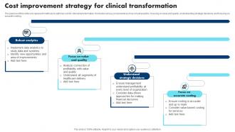 Cost Improvement Strategy For Clinical Transformation