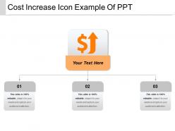 Cost increase icon example of ppt