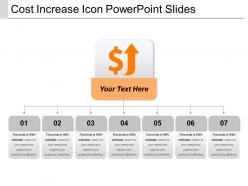 Cost increase icon powerpoint slides