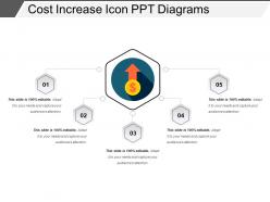 Cost increase icon ppt diagrams