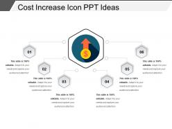 Cost increase icon ppt ideas