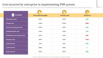 Cost Incurred By Enterprise In Implementing PIM System Implementing Product Information