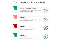 Cost investment balance sheet ppt powerpoint presentation professional design templates cpb