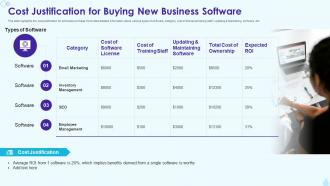 Cost Justification For Buying New Business Software