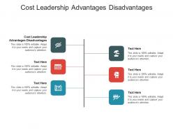 Cost leadership advantages disadvantages ppt powerpoint presentation infographic template design ideas cpb