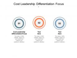 Cost leadership differentiation focus ppt powerpoint presentation portfolio gallery cpb